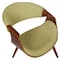 Armen Living Butterfly Mid-Century Dining Chair in Walnut Finish and Green Fabric LCBUCHWAGR - alternate 7